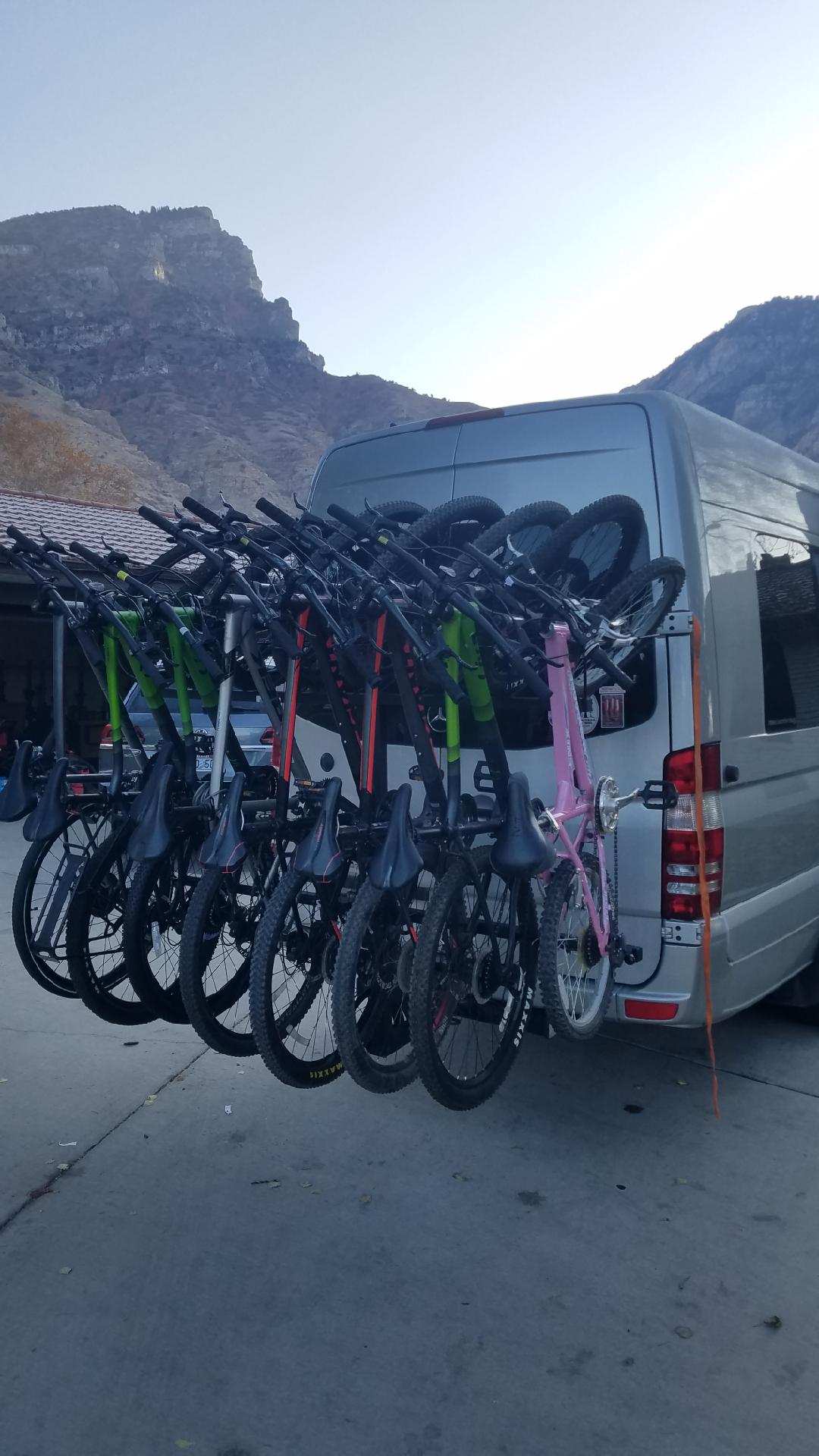 vertical bike rack van