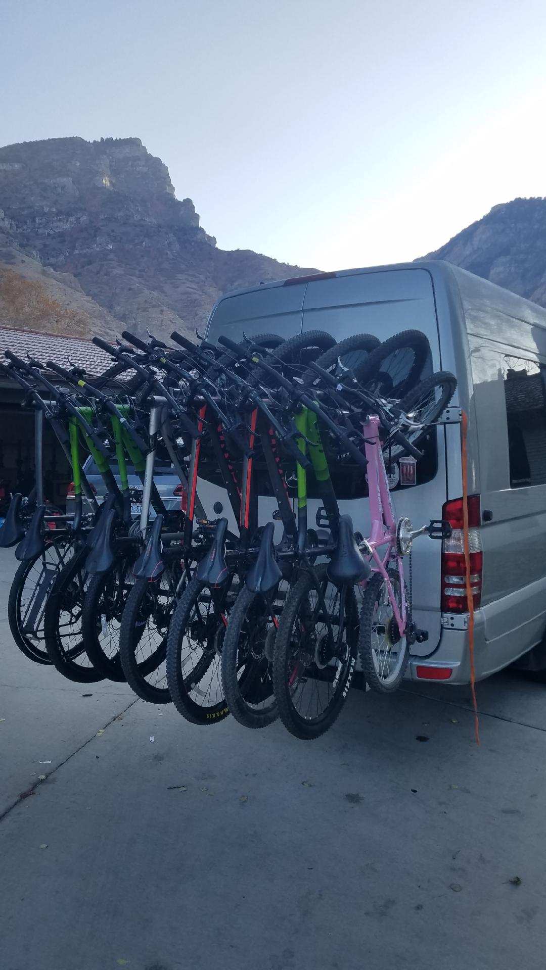 vertical mountain bike rack